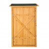 Armadietto in legno da esterno porta attrezzi