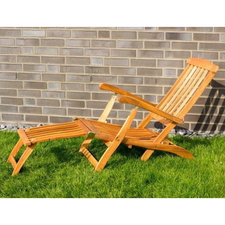 Sedia sdraio da giardino in legno