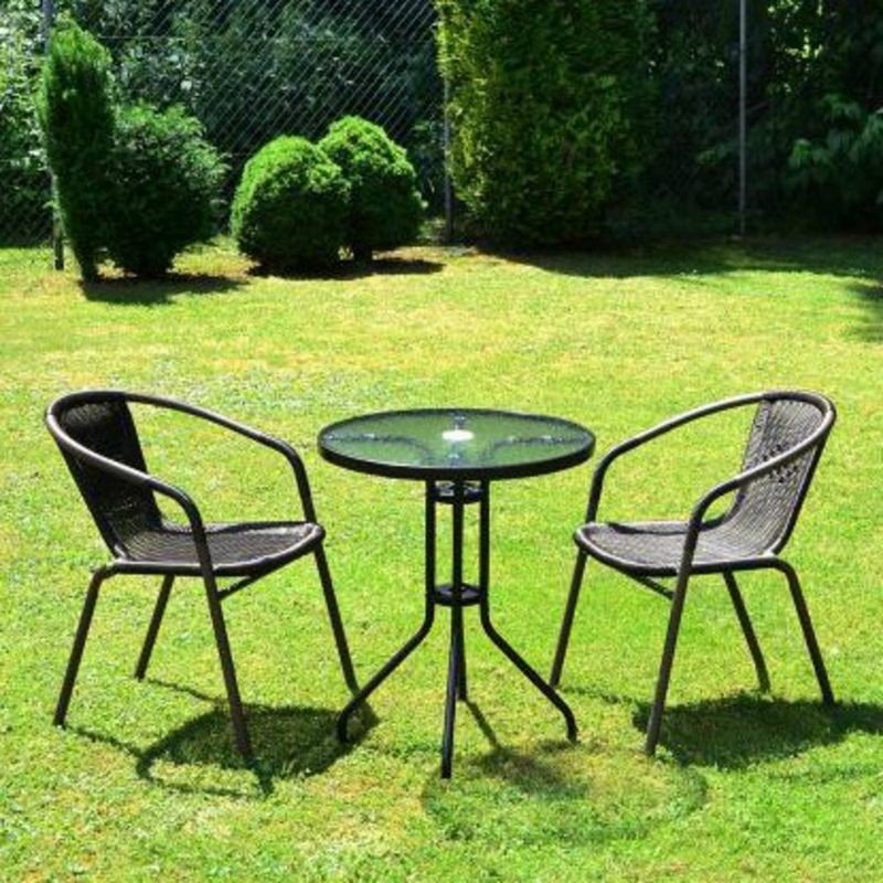 AWQM Set da 3 pezzi per pub, tavolo rotondo e sedie da bistrot, tavolino da bar piccolo per angolo colazione, cucina, appartamento, piccoli spazi, bianco