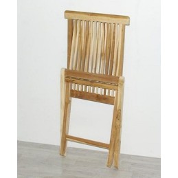 Sedie da giardino pieghevoli in legno di teak naturale