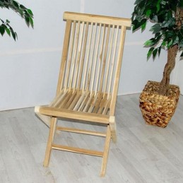 Sedie da giardino pieghevoli in legno di teak naturale