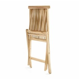 Sedie da giardino pieghevoli in legno di teak naturale