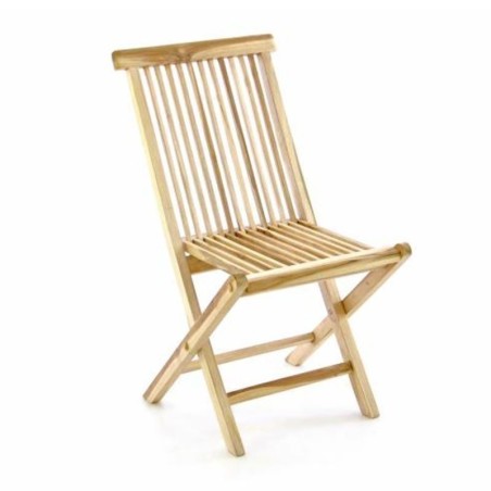 Sedie da giardino pieghevoli in legno di teak naturale