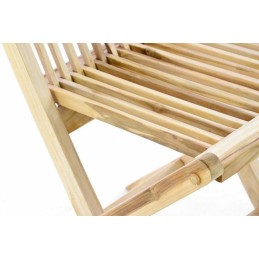 Sedie da giardino pieghevoli in legno di teak naturale
