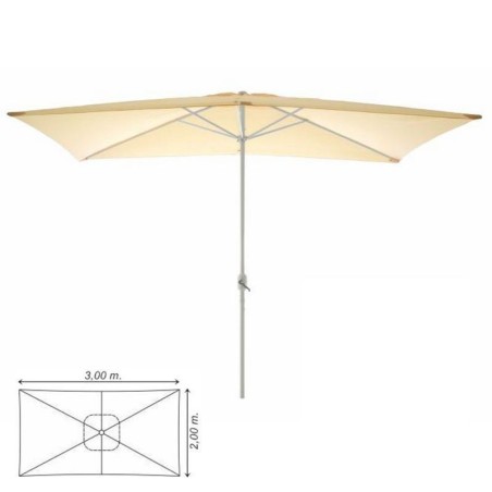 Ombrellone da giardino, terrazzo, balcone 3x2 beige