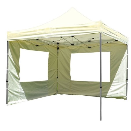 Gazebo pieghevole in alluminio per mercatini 3x3 beige