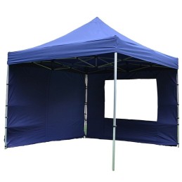 Gazebo pieghevole portatile in alluminio per fiere 3x3 blu