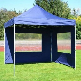 Gazebo pieghevole portatile in alluminio per fiere 3x3 blu