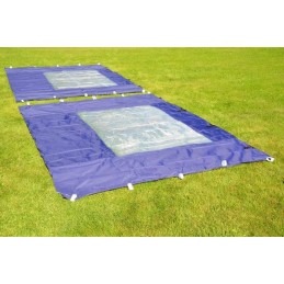 Gazebo pieghevole portatile in alluminio per fiere 3x3 blu