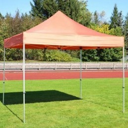 Gazebo pieghevole professionale in alluminio 3x3 arancione