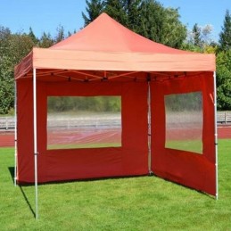 Gazebo pieghevole professionale in alluminio 3x3 arancione