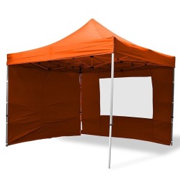 Gazebo pieghevole professionale in alluminio 3x3 arancione