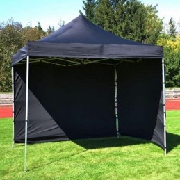 Gazebo pieghevole in alluminio per fiere mercatini 3x3 nero