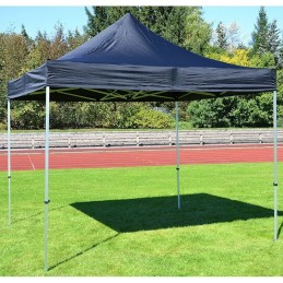 Gazebo pieghevole in alluminio per fiere mercatini 3x3 nero