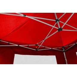 Gazebo pieghevole in alluminio per mercatini 3x3 rosso