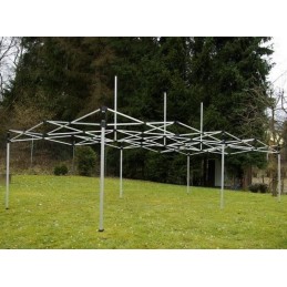 Gazebo pieghevole in alluminio per mercatini 6x3 bianco