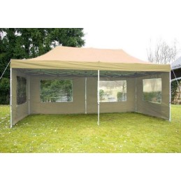 Gazebo pieghevole in alluminio per mercatini 3x6 beige