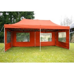 Gazebo pieghevole professionale in alluminio 6x3 arancione