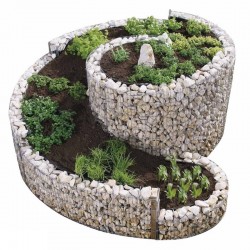 Gabbione a spirale 200x150 cm. per orto e giardino rialzato