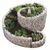 Gabbione a spirale 200x150 cm. per orto e giardino rialzato