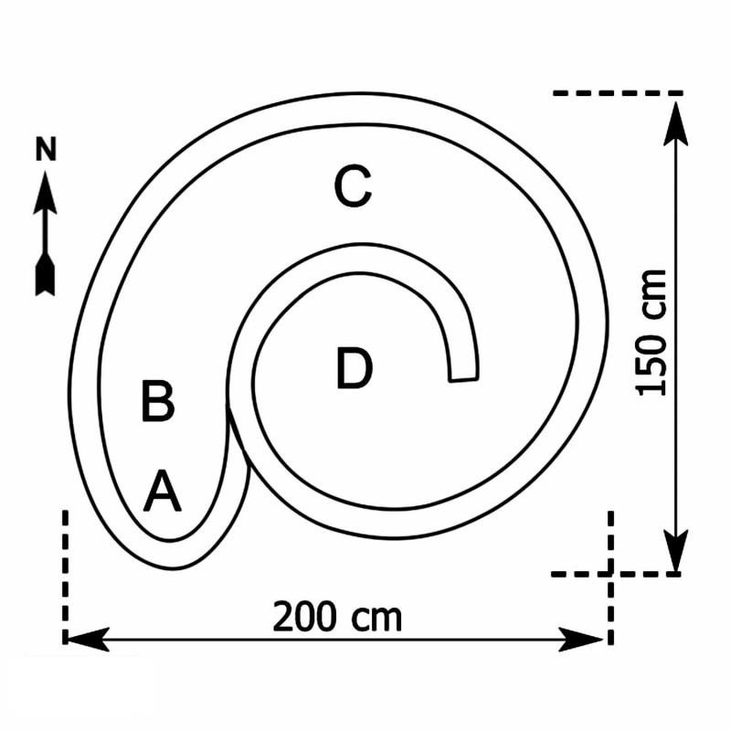 Gabbione spirale 57x42 cm. per orto rialzato o fioriera da giardino