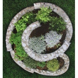 Gabbione a spirale 110x90 cm.  per orto o giardino rialzato