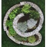 Gabbione a spirale 110x90 cm.  per orto o giardino rialzato