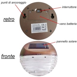 Lampada solare da giardino per montaggio a parete
