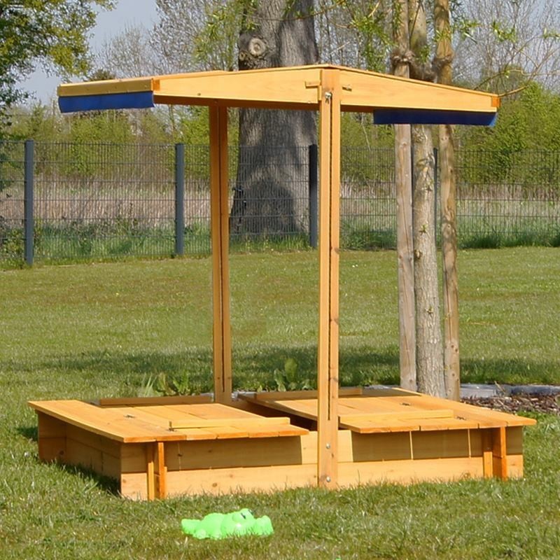 Hape Kit Giardino Per Bambini - Sabbiera, Cucina, Cavalletto E Tetto Rimovibile - Giochi Esterni 2-3 Bambini Con Telo UV