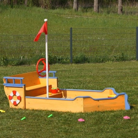 Sabbiera per bambini in legno da giardino