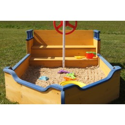 Sabbiera per bambini in legno da giardino vascello pirati