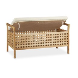 Cassapanca in legno con baule porta oggetti