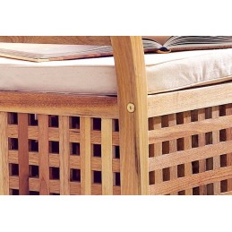 Panca contenitore in legno da interno