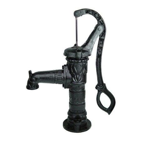 Fontana a mano da giardino con pompa per pozzo in ghisa