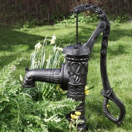 Fontana a mano da giardino con pompa per pozzo in ghisa