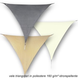 Vele ombreggianti triangolari da giardino in poliestere impermeabile