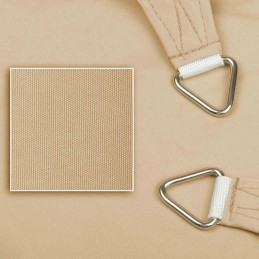 	Vela parasole ombreggiante rettangolare da giardino in poliestere beige