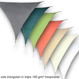 Teli ombreggianti triangolari da esterno in HDPE traspirante