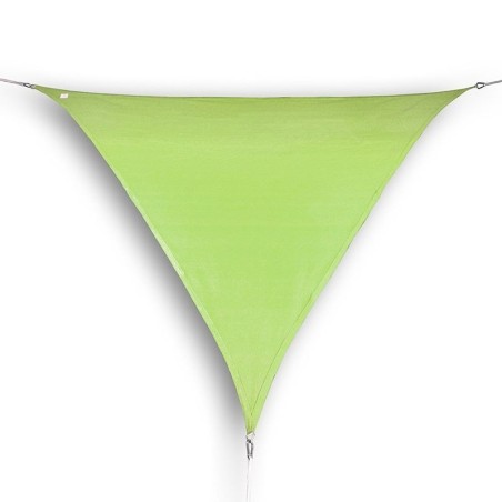 Vela ombreggiante triangolare da giardino in HDPE lime