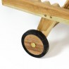 Lettino prendisole in legno pieghevole portatile con ruote