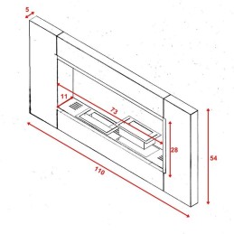 Dimensioni camino bioetanolo da parete