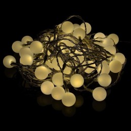 Catena luminosa da esterno con 50 palline led Natalizie