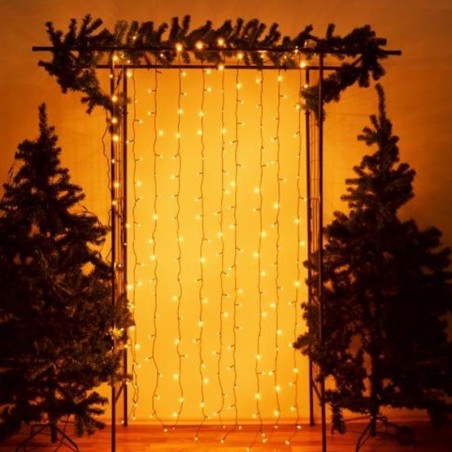 Tenda luminosa Natale a cascata led per esterno
