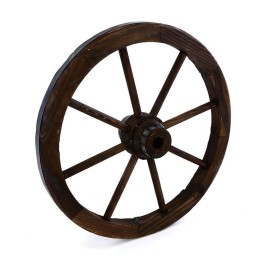 Ruota in legno da carro per decorazioni giardino da 50 cm.