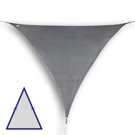 Vela triangolare isoscele da giardino in HDPE antracite