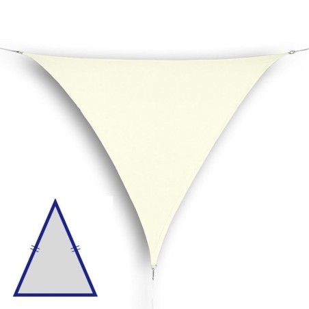 Vela triangolare isoscele da giardino in HDPE crema