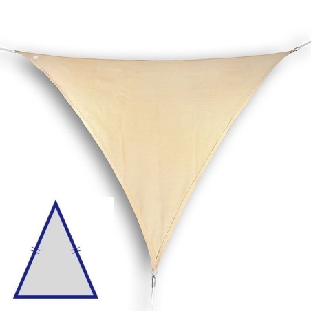 Vela triangolare isoscele da giardino in HDPE beige