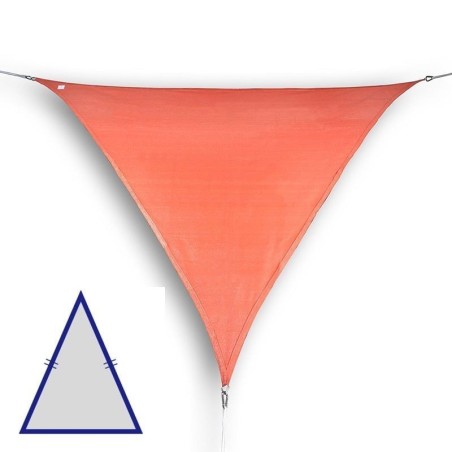 Vela triangolare isoscele da giardino in HDPE terracotta