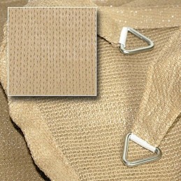 Vela triangolare isoscele da giardino in HDPE beige