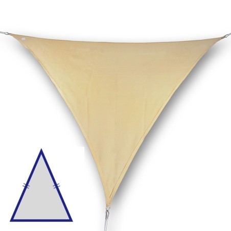 Vela triangolare isoscele da giardino in poliestere beige